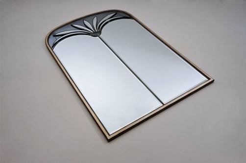 Palm tree mirror brass detail, Vivai del Sud, 1970`s ca, Italian